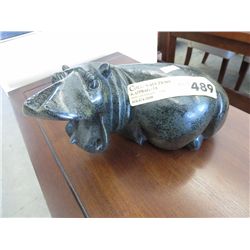 Carved stone hippopotamus