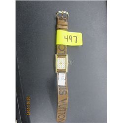 Louis Vuitton watch with leather strap