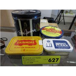 5 collectible vintage cigarette & tobacco tins