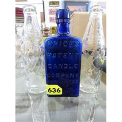 Three vintage pharmacy bottles