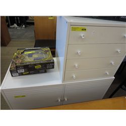 Four drawer dresser & 2 drawer cabinet