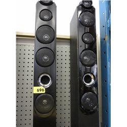 Pair of  speakers for a karaoke singing machine