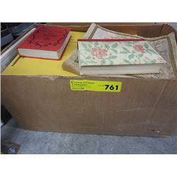 Box of mostly hardcover books