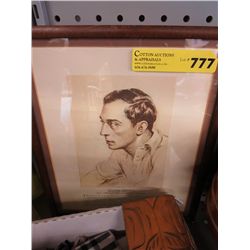 Framed picture of Buster Keaton