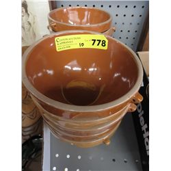 10 clay pots 7" dia.