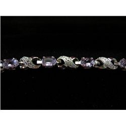 New diamond & amethyst tennis bracelet