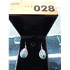 Image 2 : Sterling silver oval cut emerald earrings