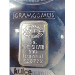 Solid .999 silver certified & serial numbered bar