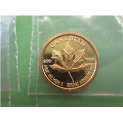 4x 999 silver & gold clad Canada Maple Leaf rounds