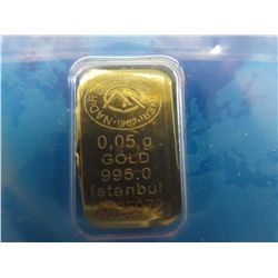 4x .999 solid gold certified bars