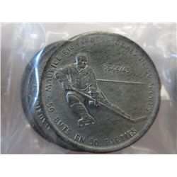 10x 1944/45 Maurice Richard "The Rocket" coins