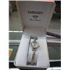 Image 2 : Ladies silver tone diamond embassy watch.