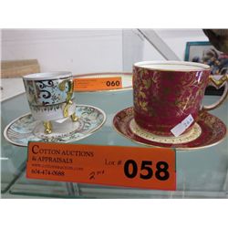 Hand painted demitasse & tea cup.