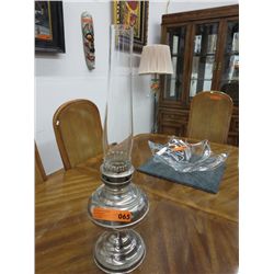 Silver plated Aladdin hurricane lamp