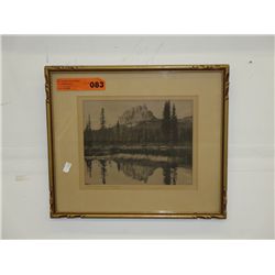 Vintage photo print - framed w/ pencil inscription