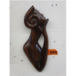Vintage - wood carved wall plaque