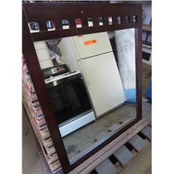 New wood framed mirror 38" x 44"