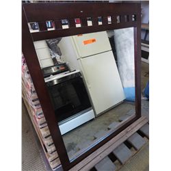 New wood framed mirror 38" x 44"