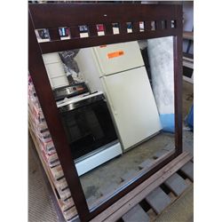 New wood framed mirror 38" x 44"