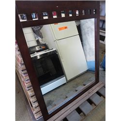 New wood framed mirror 38" x 44"
