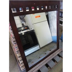 New wood framed mirror 38" x 44"