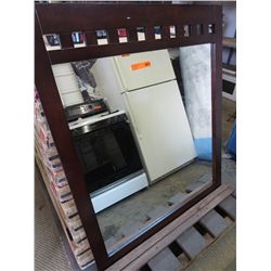 New wood framed mirror 38" x 44"