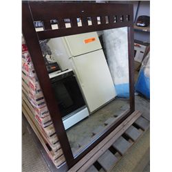 New wood framed mirror 38" x 44"