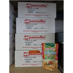4 cases of Crostinis, assorted flavours