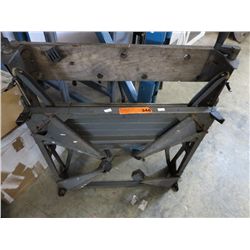 Foldable work bench, wood & metal