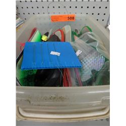 Box of large fishing lures