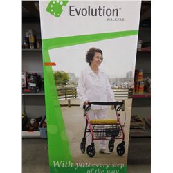Portable roll up advertising sign in carrying case