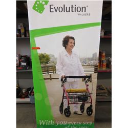 Portable roll up advertising sign in carrying case