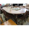 Image 1 : Table, 3 leaves & six chairs