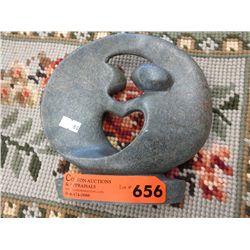 Carved stone statue 7" x 7"