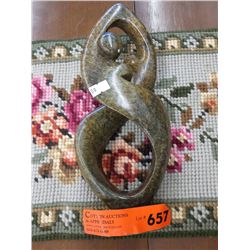 Carved stone statue 12" x 5"