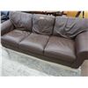 Image 1 : Brown leather sofa