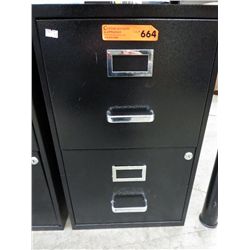 Black 2 drawer letter size filing cabinet