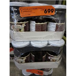 A case of onions pickled in balsamic vinegar