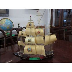 Back Lit model of the Santa Maria