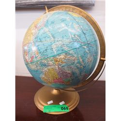 Vintage Globe 17" tall and 16" dia.