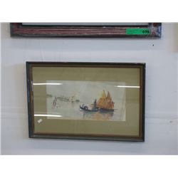 Vintage original water colour - framed