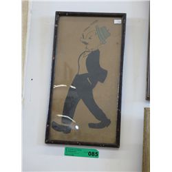 Ink and pastel vintage cartoon.