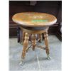Image 1 : Adjustable oak piano stool