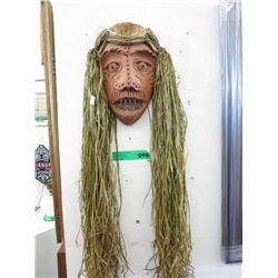 Clay & hemp mask , wall plaque