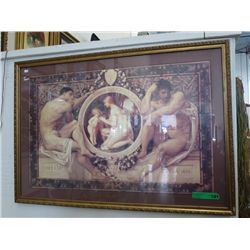 Framed poster of Italian fresco
