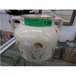 Vintage glazed ceramic jug, marked