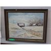 Image 1 : Paint on canvas snow scene