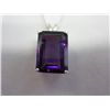 Image 1 : Emerald-cut Amethyst Solitaire Pendant