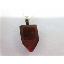 Free-form Ammolite Pendant & chain
