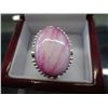 Image 1 : Rare Large oval Pink Labradorite Ring
